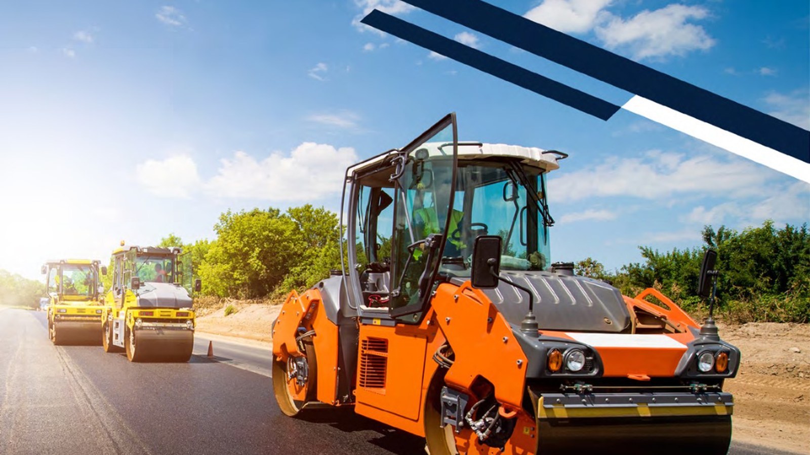 Road construction equipment representing bitumen supply